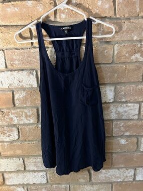 Express Navy Scoop Neck Racerback Tank Top. Size Medium.